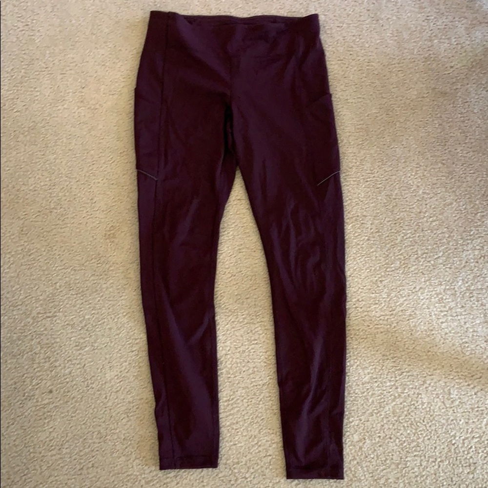 Lulu lemon speed up 28’ maroon leggings